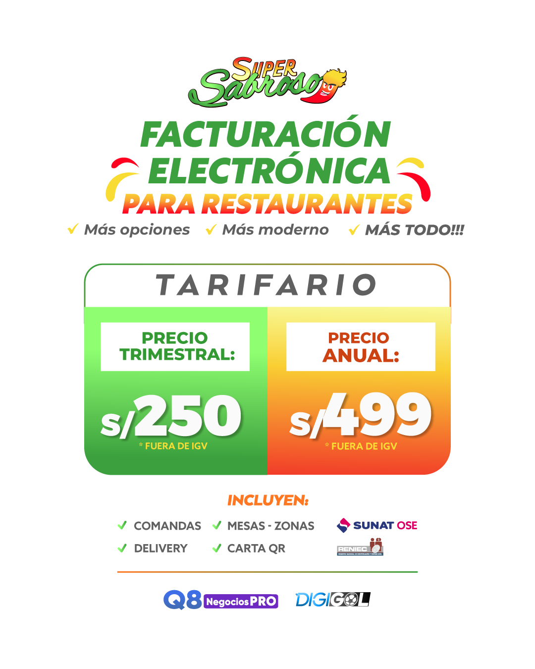 Sabroso Software Tarifario