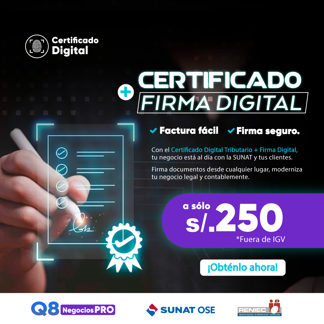 Certificado Digital Tributario (CDT) + Firma digital